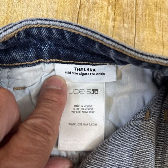 Joes Jeans the Lara Mid Rise Cigarette Ankle Raw Hem Womens Size 25 (26X27) NWT - Picture 13 of 15